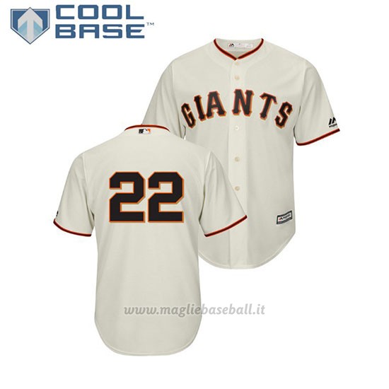 Maglia Baseball Uomo San Francisco Giants Andrew Mccutchen Cool Base Majestic Crema